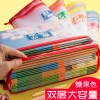 Wholesale a4 color subject classification mesh file bags, transparent mesh bags, student hand-held book bags, storage zipper bags Application Scenario